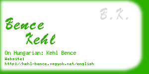bence kehl business card
